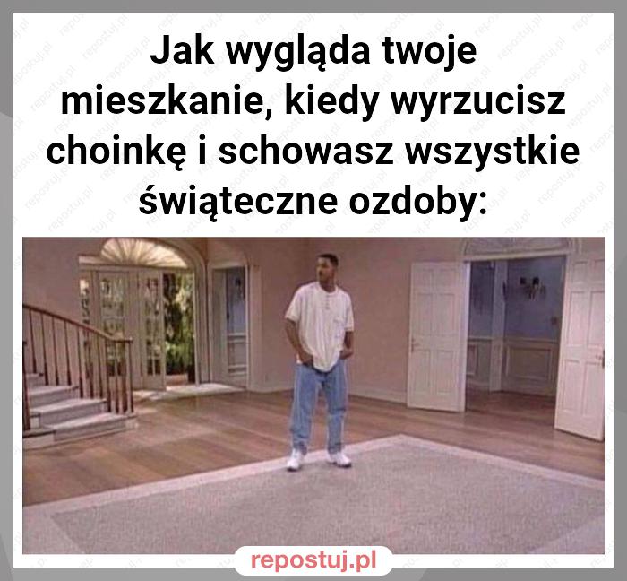 Jak wygląda twoje mieszkanie, kiedy wyrzucisz choinkę i schowasz wszystkie świąteczne ozdoby: