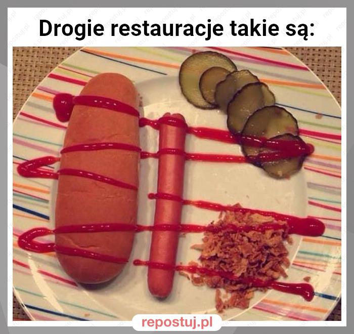 Drogie restauracje takie są: