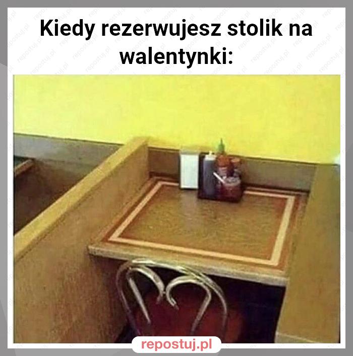 Kiedy rezerwujesz stolik na walentynki: