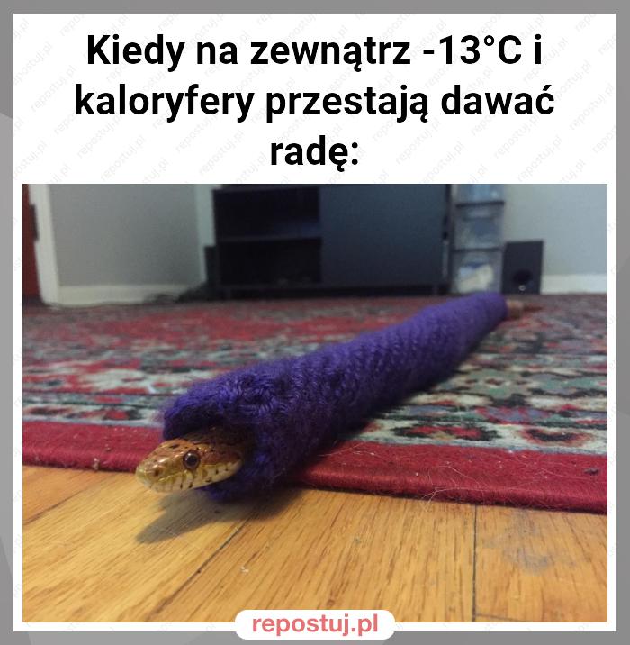 Kiedy na zewnątrz -13°C i kaloryfery przestają dawać radę: