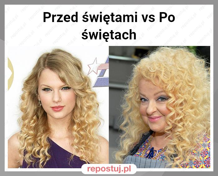 Przed świętami vs Po świętach