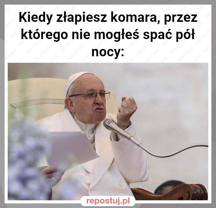 Kiedy złapiesz komara, przez którego nie mogłeś spać pół nocy: