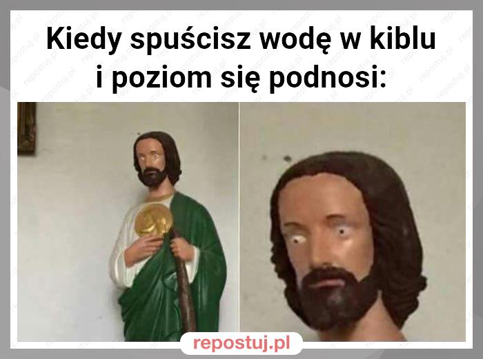 Kiedy spuścisz wodę w kiblu i poziom się podnosi: