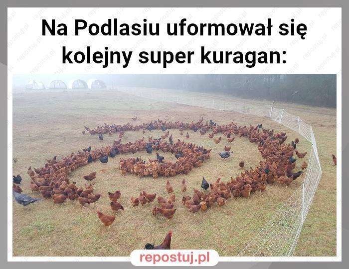 Na Podlasiu uformował się kolejny super kuragan: