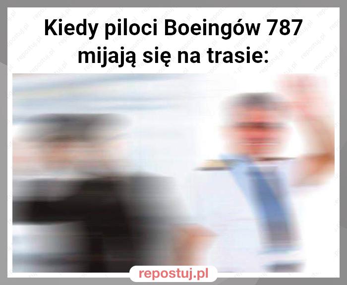 Kiedy piloci Boeingów 787 mijają się na trasie: