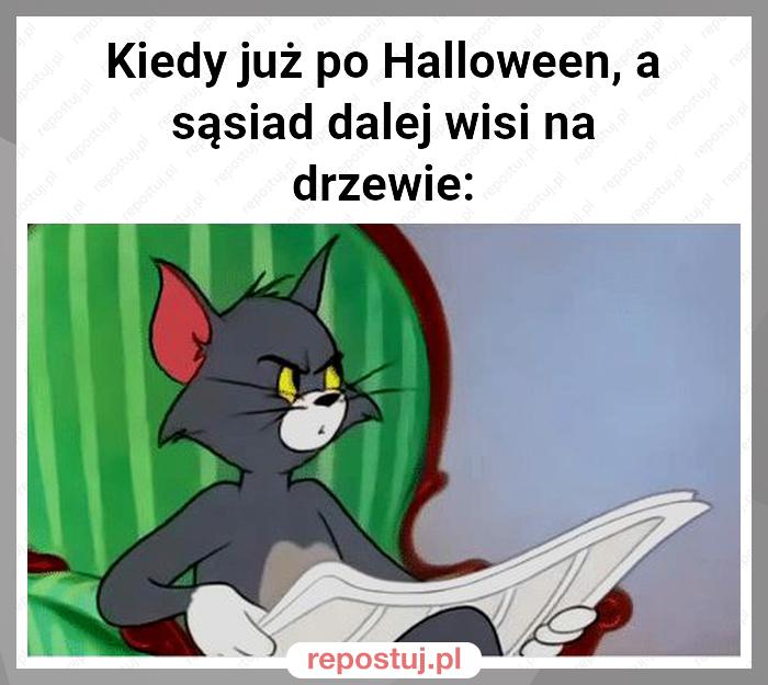 Kiedy już po Halloween, a sąsiad dalej wisi na drzewie: