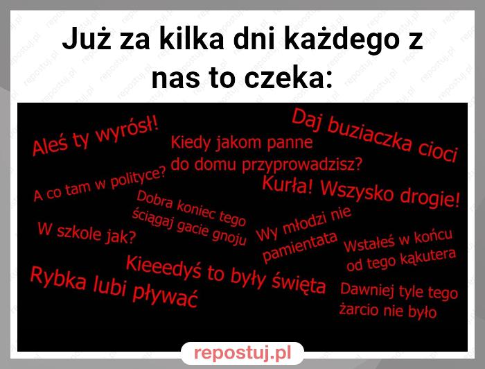 Już za kilka dni każdego z nas to czeka: