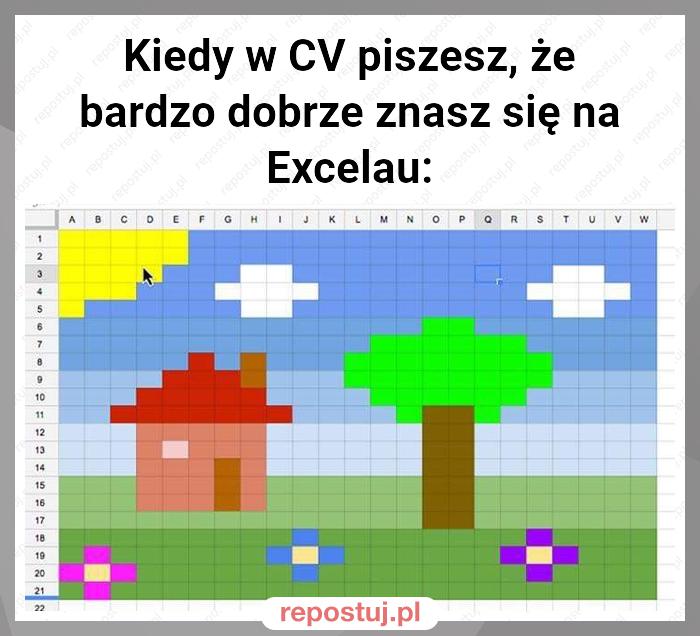 Kiedy w CV piszesz, że bardzo dobrze znasz się na Excelau: