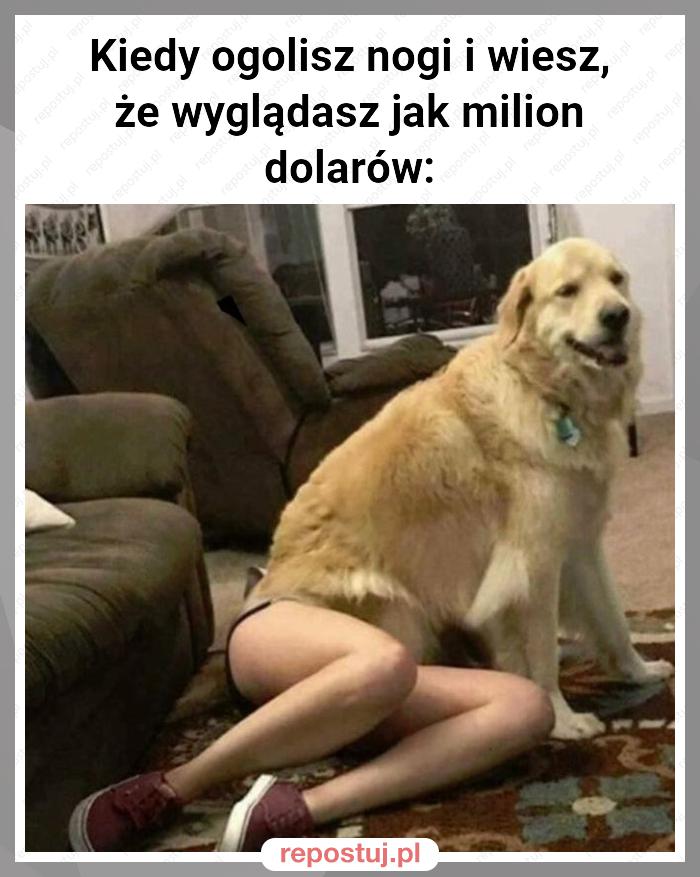 Kiedy ogolisz nogi i wiesz, że wyglądasz jak milion dolarów: