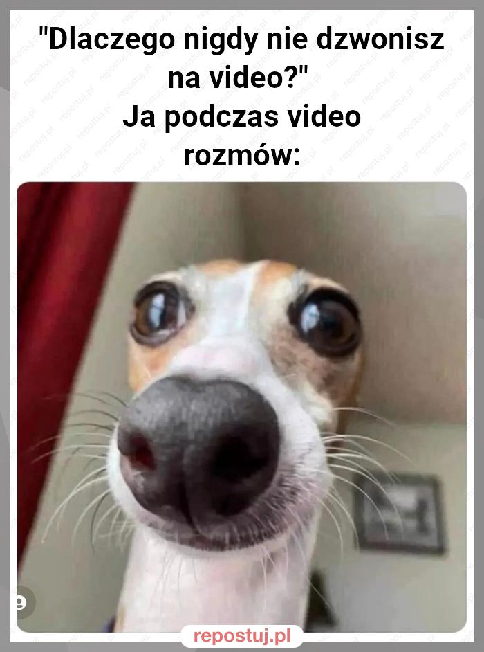 "Dlaczego nigdy nie dzwonisz na video?"
Ja podczas video rozmów: