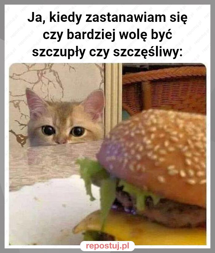 Ja, kiedy zastanawiam się czy bardziej wolę być szczupły czy szczęśliwy: